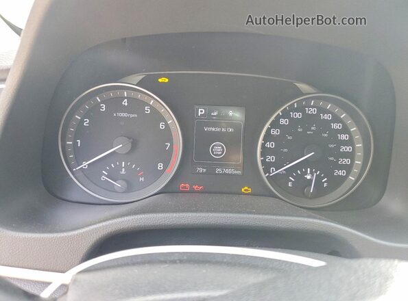 KMHD84LF8JU581075 2018 HYUNDAI ELANTRA Gray Vista del cuadro de instrumentos