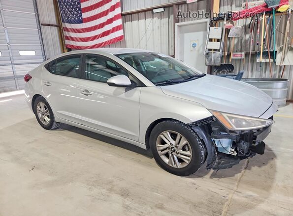 KMHD84LF8KU843503 2019 HYUNDAI ELANTRA Серебряный Передняя правая четверть