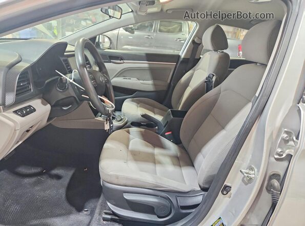 KMHD84LF8KU843503 2019 HYUNDAI ELANTRA Серебряный Вид салона спереди