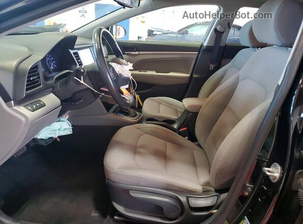 KMHD84LF8KU851519 2019 HYUNDAI ELANTRA Black Widok wnętrza z przodu