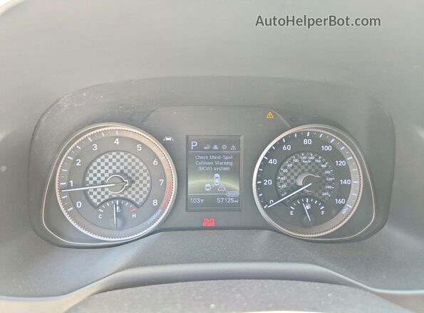 KMHD84LF8LU028302 2020 HYUNDAI ELANTRA Gray ხელსაწყოთა პანელის ხედი