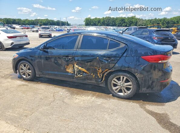 KMHD84LF9HU074857 2017 HYUNDAI ELANTRA Black Հետևի ձախ
