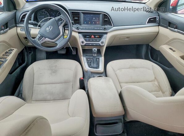 KMHD84LF9HU159309 2017 HYUNDAI ELANTRA Red Vista del salpicadero