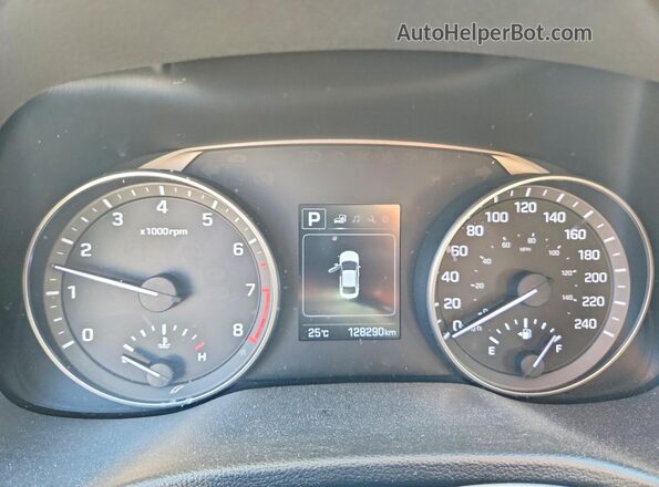 KMHD84LF9HU267901 2017 HYUNDAI ELANTRA White Widok zestawu wskaźników