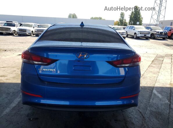 KMHD84LF9HU273570 2017 HYUNDAI ELANTRA Blue Rear view