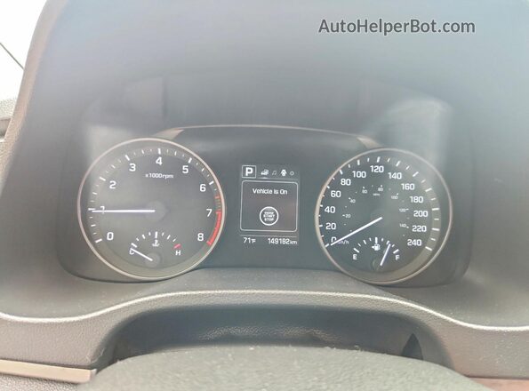 KMHD84LF9JU455727 2018 HYUNDAI ELANTRA White ხელსაწყოთა პანელის ხედი