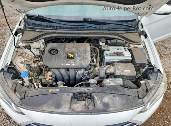 KMHD84LF9JU455727 2018 HYUNDAI ELANTRA White უკანა სალონის ხედი
