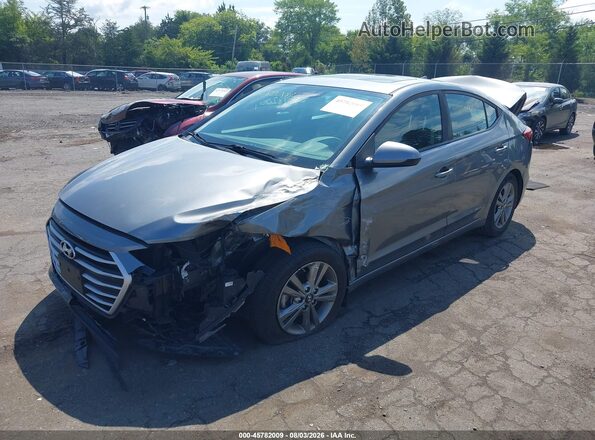 KMHD84LF9JU609773 2018 HYUNDAI ELANTRA Gray Przód lewy
