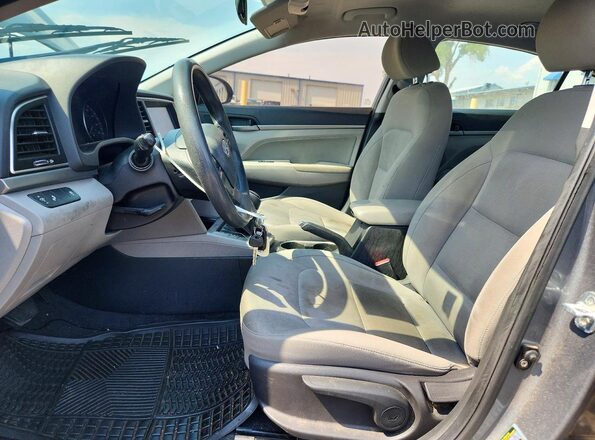 KMHD84LF9JU636360 2018 HYUNDAI ELANTRA Gray Widok wnętrza z przodu