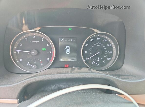 KMHD84LF9JU636360 2018 HYUNDAI ELANTRA Gray Widok zestawu wskaźników