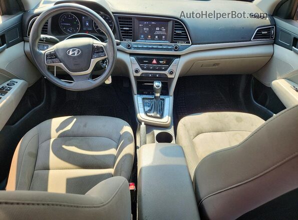KMHD84LF9JU636360 2018 HYUNDAI ELANTRA Gray Widok deski rozdzielczej