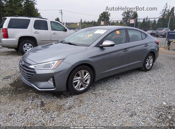 KMHD84LF9KU746908 2019 HYUNDAI ELANTRA Gray წინა მარცხენა ხედი სამი მეოთხედიდან