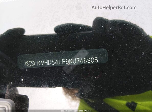 KMHD84LF9KU746908 2019 HYUNDAI ELANTRA Gray ძრავის განყოფილების ხედი