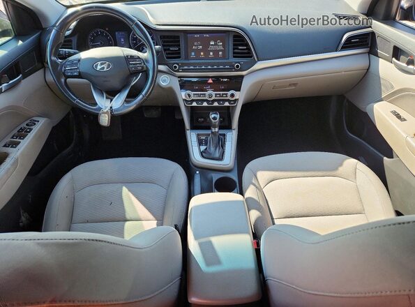 KMHD84LF9KU778032 2019 HYUNDAI ELANTRA Черный Вид панели приборов