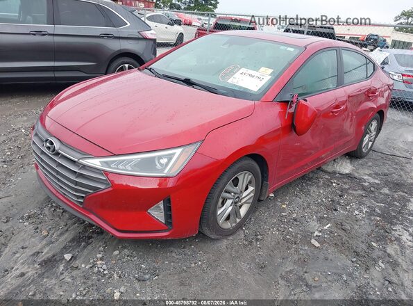 KMHD84LF9LU036652 2020 HYUNDAI ELANTRA Red Առջևի ձախ երեք քառորդ տեսարան