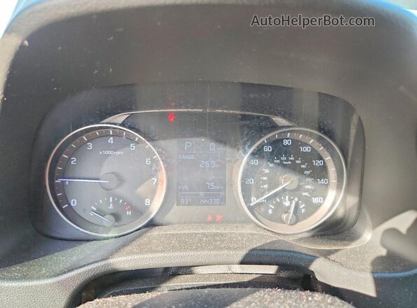 KMHD84LFXHU061101 2017 HYUNDAI ELANTRA Black Вид щитка приладів