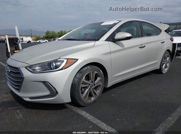 KMHD84LFXHU063270 2017 HYUNDAI ELANTRA Tan Առջևի ձախ երեք քառորդ տեսարան