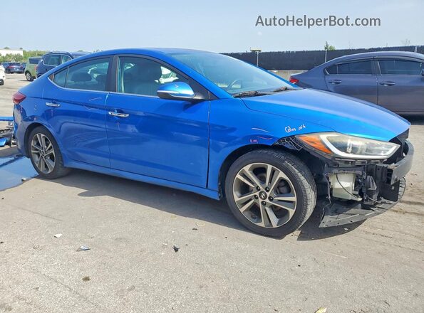 KMHD84LFXHU063544 2017 HYUNDAI ELANTRA Blue Przód prawy