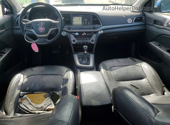 KMHD84LFXHU063544 2017 HYUNDAI ELANTRA Blue Widok deski rozdzielczej