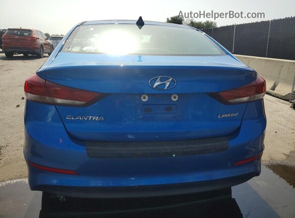 KMHD84LFXHU063544 2017 HYUNDAI ELANTRA Blue Widok z tyłu