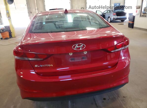 KMHD84LFXHU142566 2017 HYUNDAI ELANTRA Red Հետևի տեսք