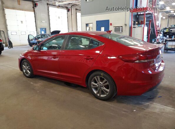 KMHD84LFXHU142566 2017 HYUNDAI ELANTRA Red Հետևի ձախ