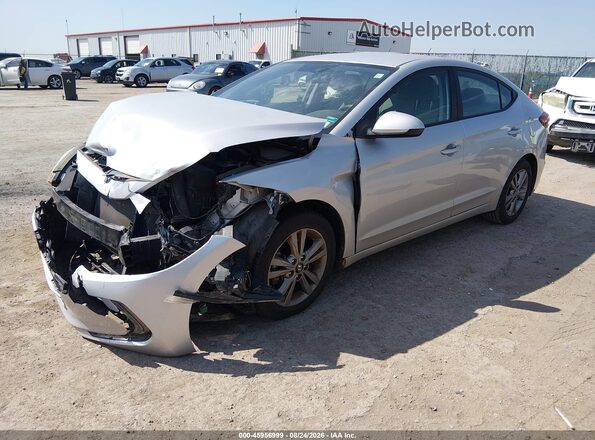 KMHD84LFXHU170108 2017 HYUNDAI ELANTRA Gray წინა მარცხენა ხედი სამი მეოთხედიდან