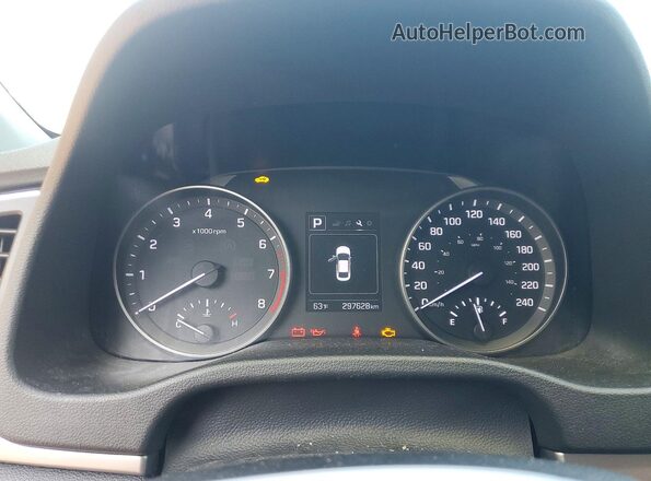 KMHD84LFXHU221249 2017 HYUNDAI ELANTRA Серый Вид щитка приборов