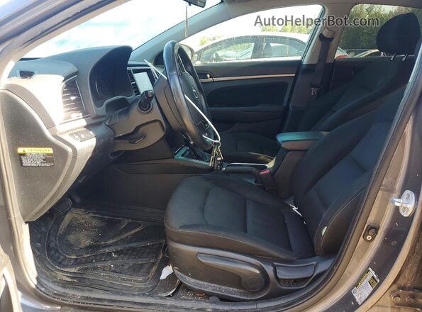 KMHD84LFXHU221249 2017 HYUNDAI ELANTRA Серый Вид салона спереди