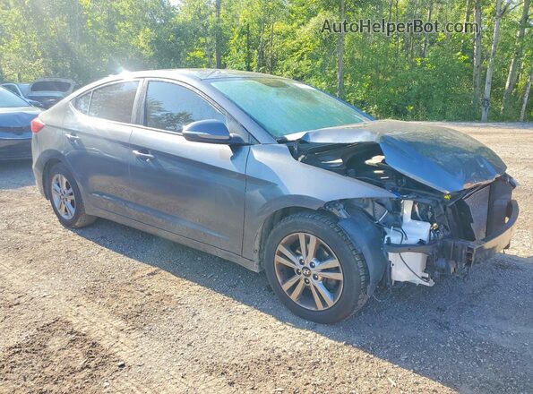 KMHD84LFXHU221249 2017 HYUNDAI ELANTRA Серый Передняя правая четверть
