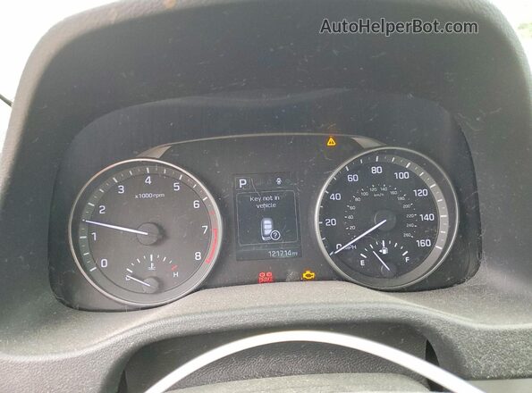 KMHD84LFXHU238777 2017 HYUNDAI ELANTRA Black Вид щитка приладів