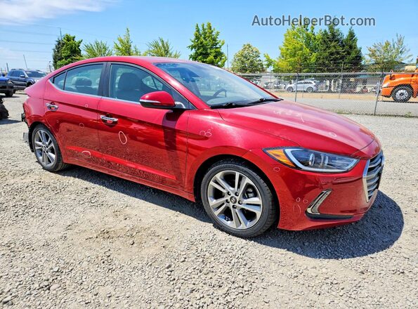 KMHD84LFXHU262965 2017 HYUNDAI ELANTRA Red Передня права чверть