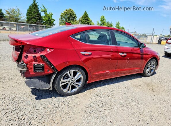 KMHD84LFXHU262965 2017 HYUNDAI ELANTRA Red Задня права чверть