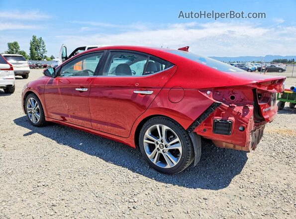 KMHD84LFXHU262965 2017 HYUNDAI ELANTRA Red Задня ліва чверть