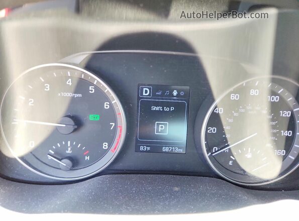 KMHD84LFXHU262965 2017 HYUNDAI ELANTRA Red Вид щитка приладів