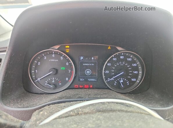 KMHD84LFXHU263792 2017 HYUNDAI ELANTRA Silver Vista del cuadro de instrumentos
