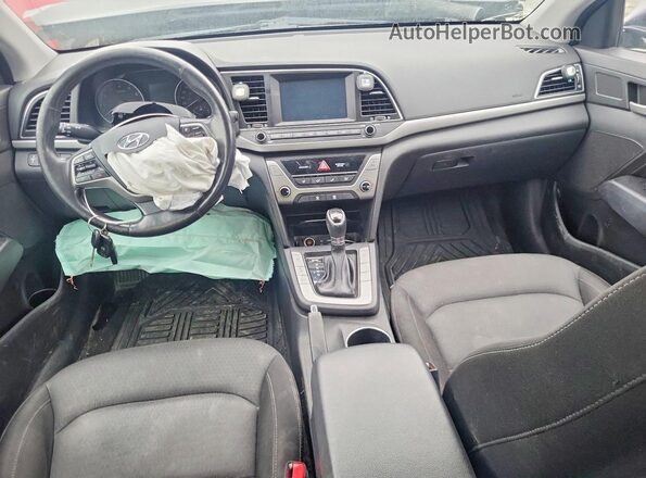 KMHD84LFXHU401475 2017 HYUNDAI ELANTRA Black წინა პანელის ხედი