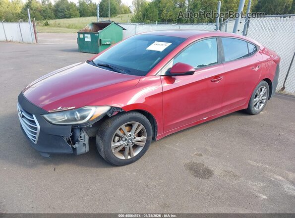 KMHD84LFXHU426036 2017 HYUNDAI ELANTRA Burgundy Vista tres cuartos delantera izquierda