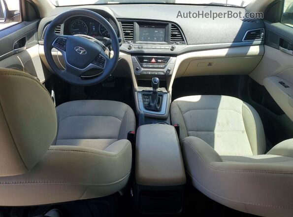 KMHD84LFXJU474576 2018 HYUNDAI ELANTRA Silver Vista del salpicadero