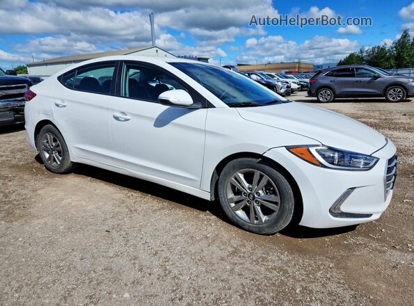 KMHD84LFXJU495525 2018 HYUNDAI ELANTRA Белый Передняя правая четверть