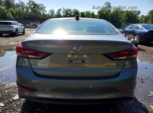 KMHD84LFXJU557313 2018 HYUNDAI ELANTRA Gray უკანა ხედი
