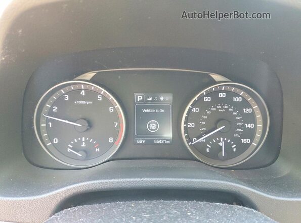 KMHD84LFXJU557313 2018 HYUNDAI ELANTRA Gray ხელსაწყოთა პანელის ხედი