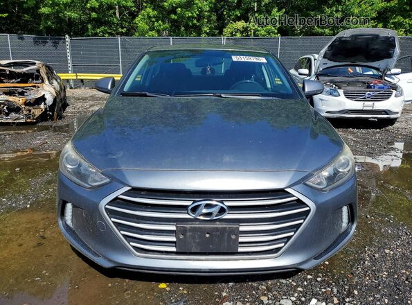 KMHD84LFXJU557313 2018 HYUNDAI ELANTRA Gray წინა ხედი
