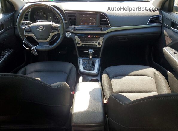 KMHD84LFXJU557313 2018 HYUNDAI ELANTRA Gray წინა პანელის ხედი