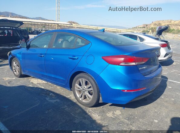KMHD84LFXJU563516 2018 HYUNDAI ELANTRA Blue Rear left