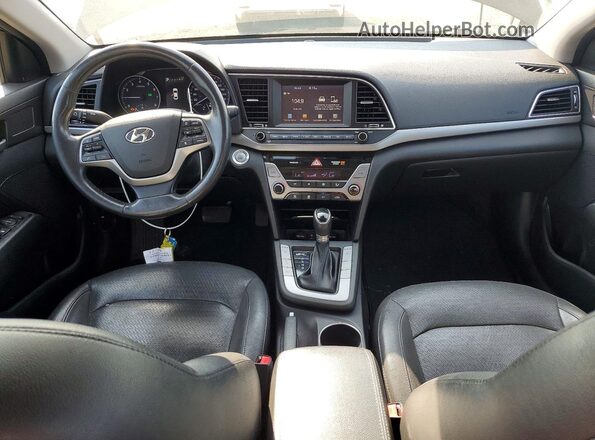 KMHD84LFXJU601987 2018 HYUNDAI ELANTRA Black Widok deski rozdzielczej