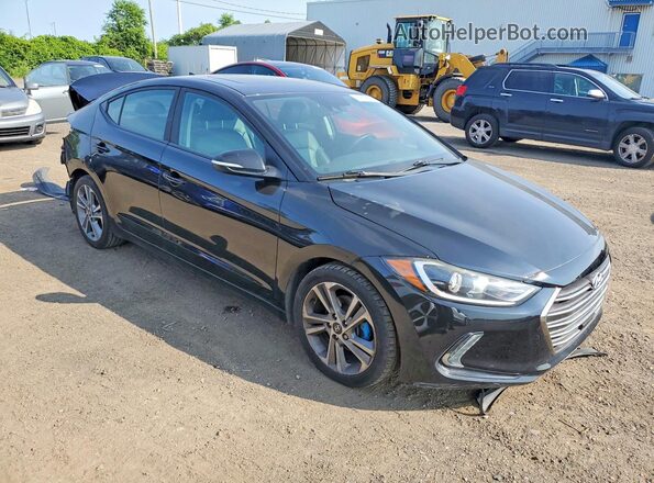 KMHD84LFXJU601987 2018 HYUNDAI ELANTRA Black Przód prawy