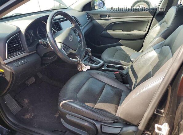 KMHD84LFXJU601987 2018 HYUNDAI ELANTRA Black Widok wnętrza z przodu
