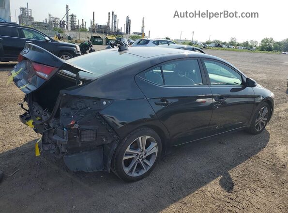 KMHD84LFXJU601987 2018 HYUNDAI ELANTRA Black Tył prawy