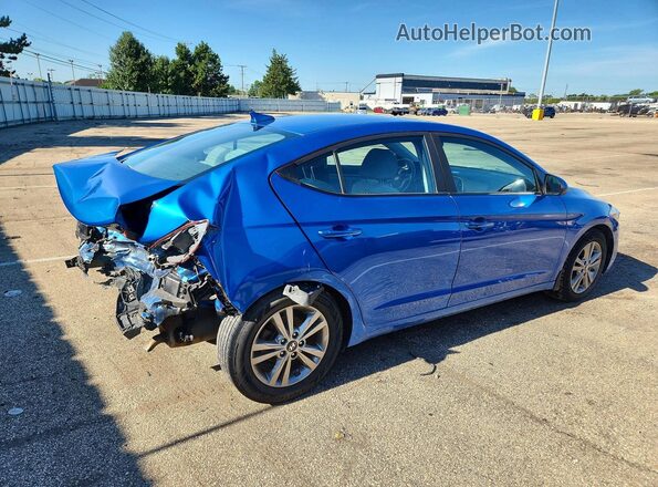KMHD84LFXJU658318 2018 HYUNDAI ELANTRA Blue უკანა მარჯვენა